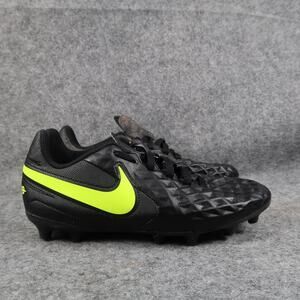 Nike Shoes Kids 2 Soccer Cleats Jr Tiempo Legend 8 Club MG Black Volt Lace Up